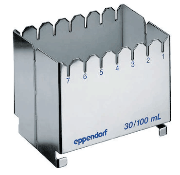 德國艾本德（Eppendorf）ReservoirRack,用于存放10mL、30mL和100mL試劑槽。最多可以放置7個(gè)試劑槽模塊或試劑槽